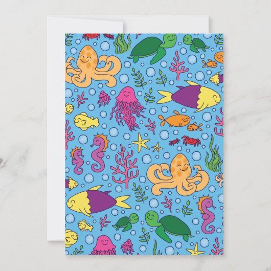 Onder het Baby shower van de Zee Kaart (Achterkant)