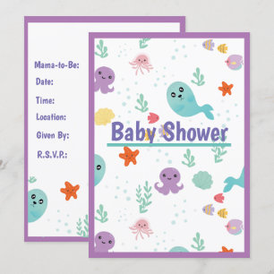 Onder het Baby shower van de Zee Kaart
