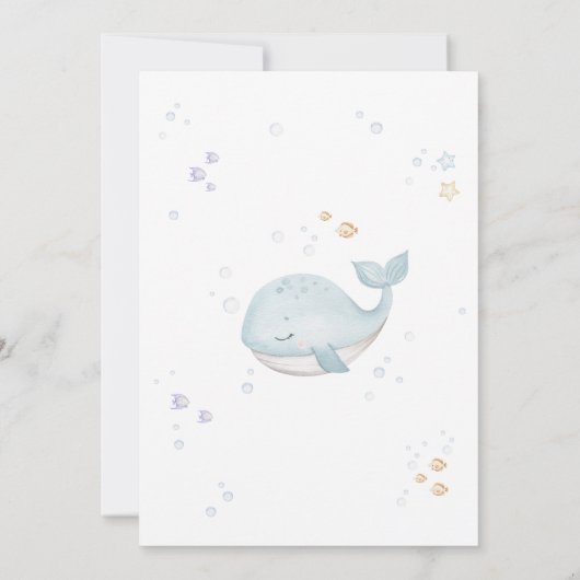 Onder het Baby shower van de Zee Kaart (Achterkant)