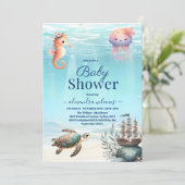 Onder het Baby shower van de Zee Kaart (Staand voorkant)