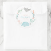 Onder het Baby shower van de Zee Ronde Sticker (Tas)