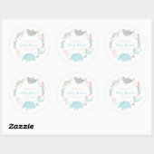 Onder het Baby shower van de Zee Ronde Sticker (Vel)
