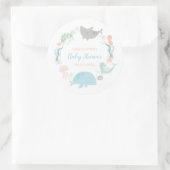 Onder het Baby shower van de Zee Ronde Sticker (Tas)