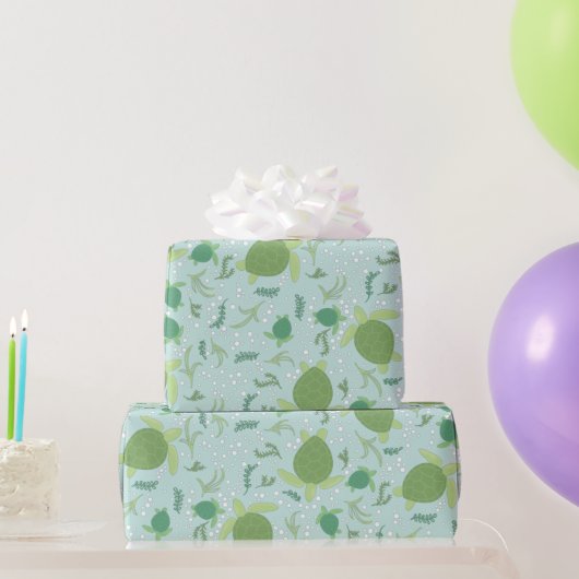 Onder het Baby shower van de Zeeen schildpadden Cadeaupapier (Feestgeschenken)