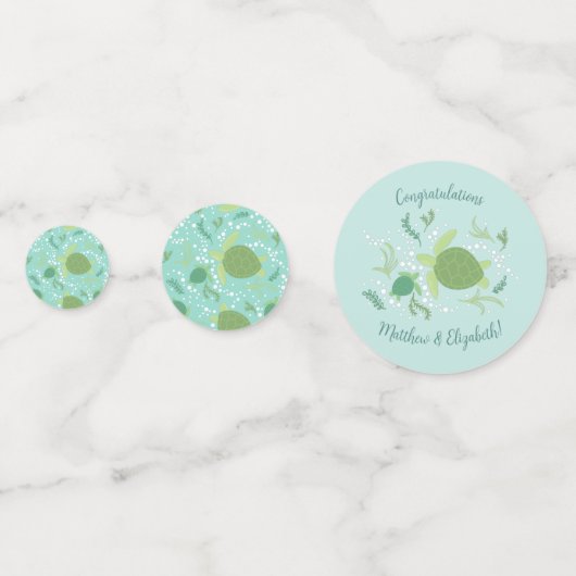 Onder het Baby shower van de Zeeen schildpadden Confetti (Achterkanten)