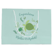 Onder het Baby shower van de Zeeen schildpadden Groot Cadeauzakje (Achterkant)