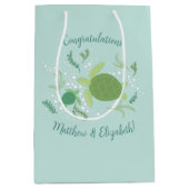 Onder het Baby shower van de Zeeen schildpadden Medium Cadeauzakje (Voorkant)