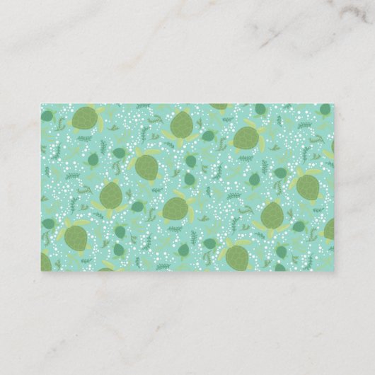 Onder het Baby shower van de Zeeen schildpadden ra Informatiekaartje (Achterkant)