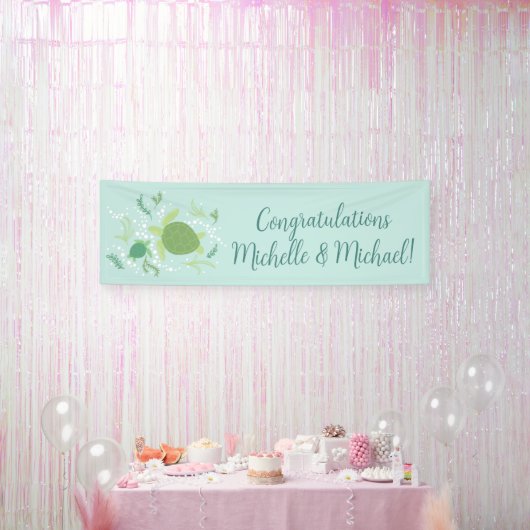 Onder het Baby shower van de Zeeen schildpadden Spandoek (Feest)