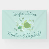 Onder het Baby shower van de Zeeen schildpadden Spandoek (Horizontaal)