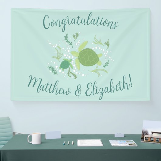 Onder het Baby shower van de Zeeen schildpadden Spandoek (Beurs)