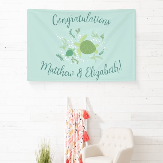 Onder het Baby shower van de Zeeen schildpadden Spandoek (Insitu)