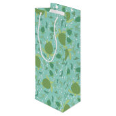 Onder het Baby shower van de Zeeen schildpadden Wijn Cadeautas (Achterkant Gekanteld)