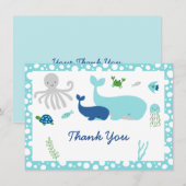 Onder het Baby shower van het Zee bedankt (Voorkant / Achterkant)