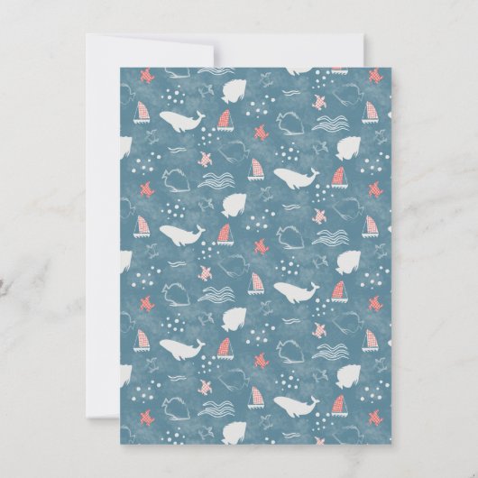 Onder het Baby shower van het Zee Hartelijk dank Kaart (Achterkant)