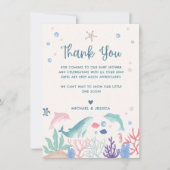 Onder het Baby shower van het Zee Hartelijk dank Kaart (Voorkant)