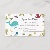 Onder het Baby shower van het Zee raad eens hoevee Plaatskaartje (Voorkant)