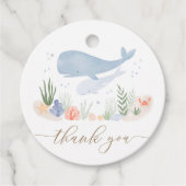 Onder het Baby shower Zee Bedankjes Labels (Voorkant)