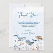 Onder het Baby shower zee Bedankkaart (Voorkant)