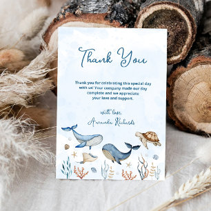 Onder het Baby shower zee Bedankkaart