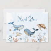 Onder het Baby shower zee Bedankkaart (Voorkant)
