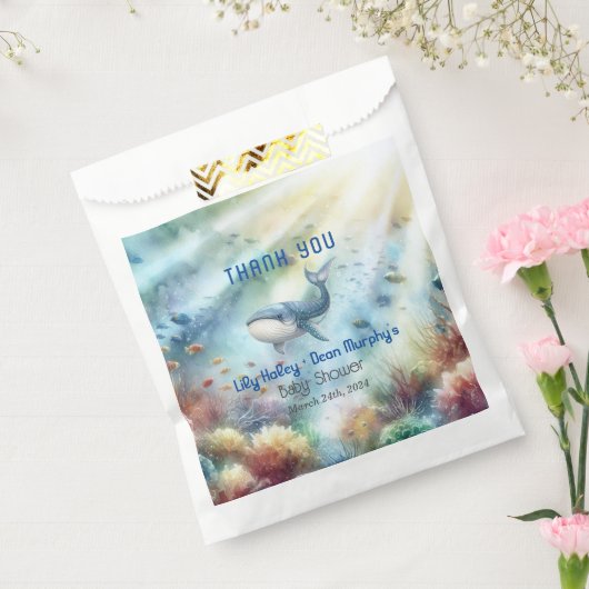 Onder het Baby shower Zee Bedankzakje (Gezegeld)