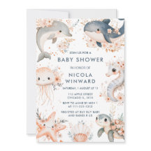 Onder het Baby shower Zee Dieren