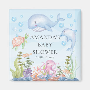 Onder het Baby shower Zee Favor Magnet