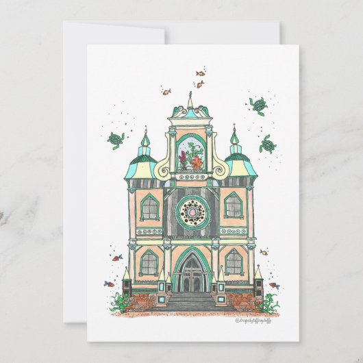 Onder het Baby shower Zee Kaart (Achterkant)