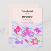 Onder het Baby shower Zee Kaart (Voorkant / Achterkant)