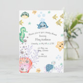 Onder het Baby shower Zee Kaart (Staand voorkant)