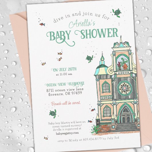 Onder het Baby shower Zee Kaart