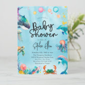 Onder het Baby shower Zee Kaart (Staand voorkant)