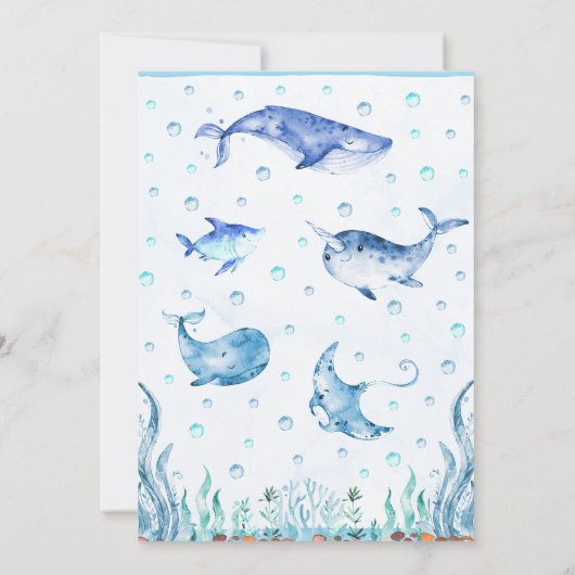 Onder het Baby shower Zee Kaart (Achterkant)