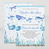 Onder het Baby shower Zee Kaart (Voorkant / Achterkant)