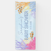 Onder het Baby shower Zee koraalrif Spandoek (Verticaal)