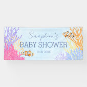Onder het Baby shower Zee koraalrif Spandoek (Horizontaal)