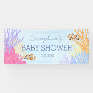 Onder het Baby shower Zee koraalrif Spandoek