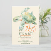 Onder het Baby shower Zee Ocean Animals Kaart (Staand voorkant)