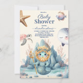 Onder het Baby shower Zee Ocean Animals Kaart (Voorkant)
