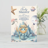 Onder het Baby shower Zee Ocean Animals Kaart (Staand voorkant)