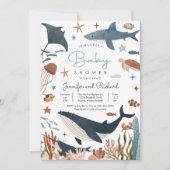 Onder het Baby shower Zee Ocean Animals Kaart (Voorkant)