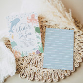 Onder het Baby shower Zee Ocean Animals Kaart
