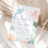 Onder het Baby shower Zee Ocean Animals Kaart