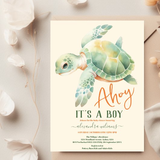 Onder het Baby shower Zee Ocean Animals Kaart