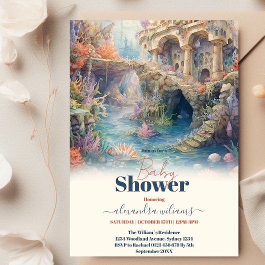 Onder het Baby shower Zee Ocean Animals Kaart