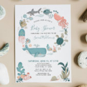 Onder het Baby shower Zee Ocean Animals Kaart