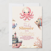 Onder het Baby shower Zee Ocean Animals Kaart (Voorkant)