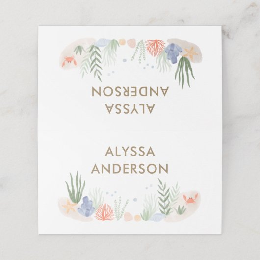 Onder het Baby shower Zee Plaatskaartje (Buitenkant ongevouwen)