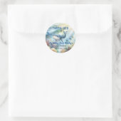 Onder het Baby shower Zee Ronde Sticker (Tas)